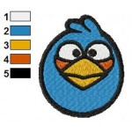 Blue Bird Angry Birds Embroidery Design